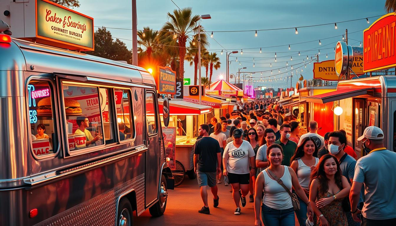 Mobile Food Trucks bei kulinarischen Events