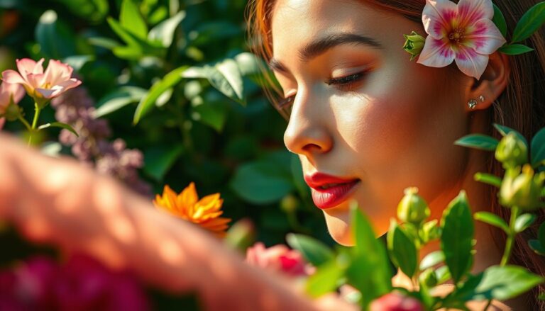 Natürliche Hautpflege mit pflanzlichen Inhaltsstoffen für strahlende Haut