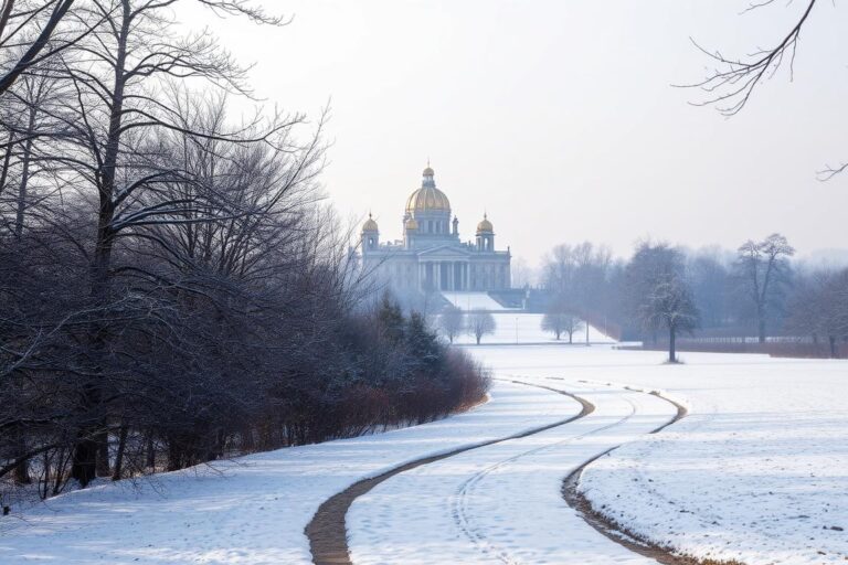 Potsdam im Winter Schlosspark Sanssouci