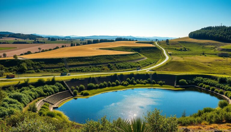 Rückhaltebecken für Hochwasserschutz