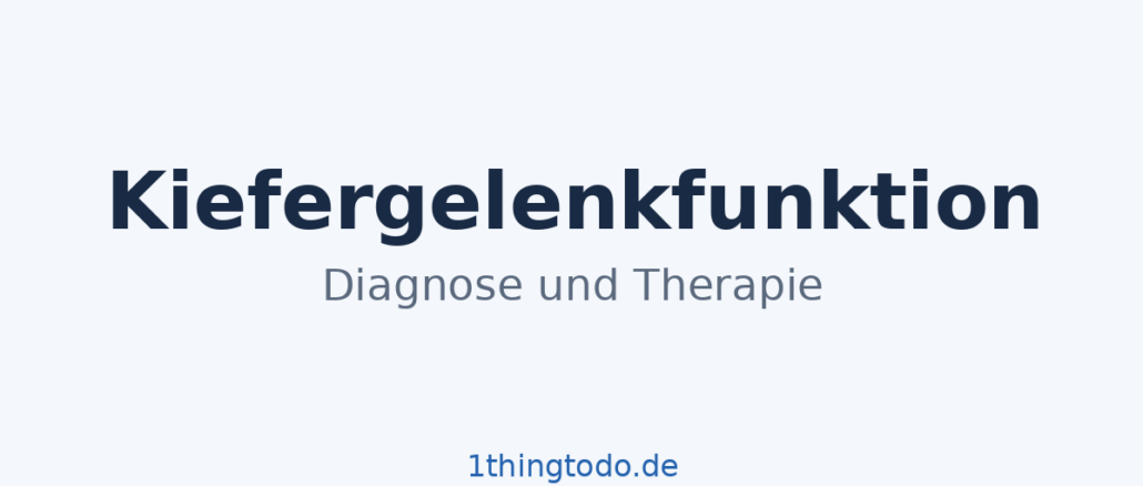 Titelgrafik zum Thema Kiefergelenkfunktion – Diagnose und Therapie der craniomandibulären Dysfunktion